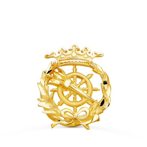 [P8580-CPO] 18K INSIGNIA ORO AMARILLO CIENCIAS POLITICAS  17 X 14 MM