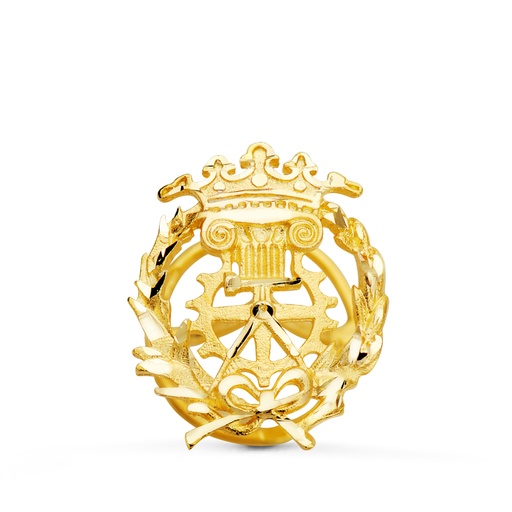 [P8580-DEL] 18K INSIGNIA ORO AMARILLO DELINEANTE 17 X 14 MM