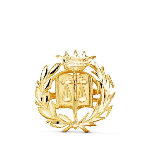 [P8580-DER] 18K INSIGNIA ORO AMARILLO DERECHO. 18 X 17 MM