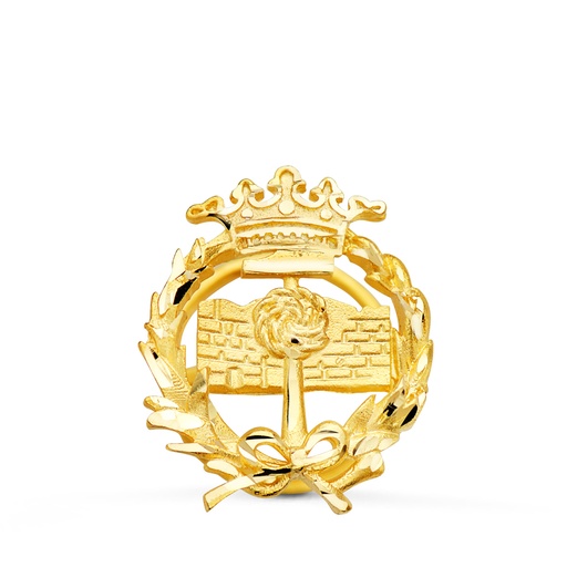 [P8580-GAS] 18K INSIGNIA ORO AMARILLO GEOLOGICAS 17 X 14 MM