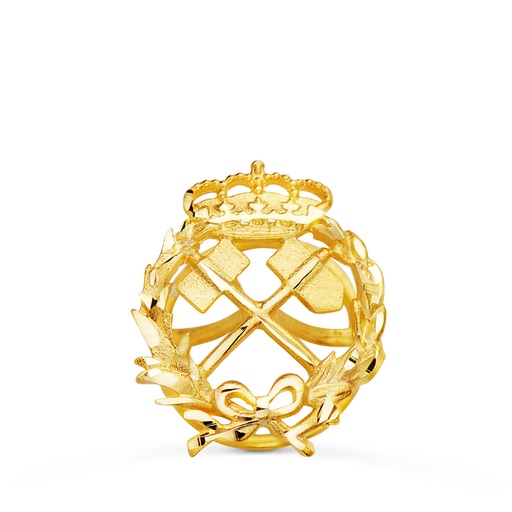 [P8580-IMI] 18K INSIGNIA ORO AMARILLO INGENIERO DE MINAS 17 X 14 MM