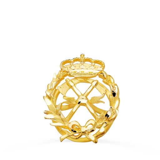 [P8580-IMO] 18K INSIGNIA ORO AMARILLO INGENIERO DE MONTES 17 X 14 MM