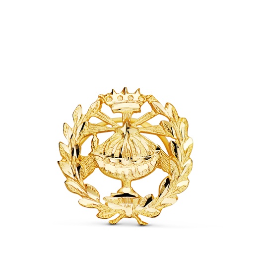[P8580-QUI] 18K INSIGNIA ORO AMARILLO QUIMICA. 15 X 15 MM