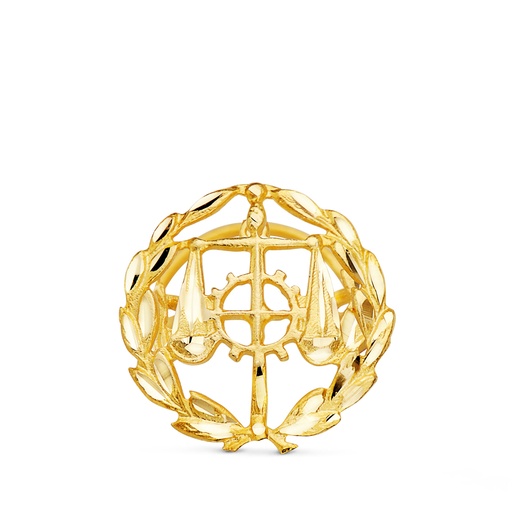 [P8580-REL] 18K INSIGNIA ORO AMARILLO RELACIONES LABORALES (GRADUADO SOCIAL)  16 X 16 MM