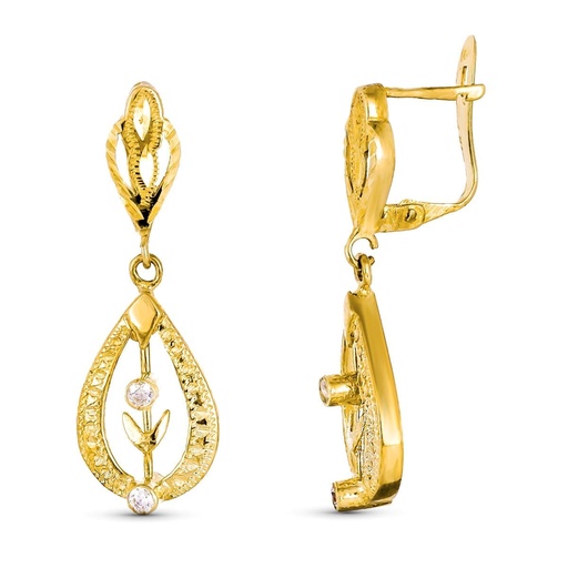 [P8931] 18K PENDIENTES CUBANAS