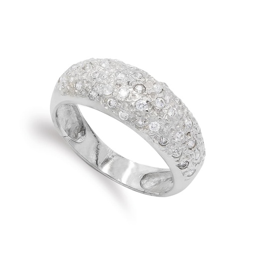 [P9244-OB] 18K SORTIJA ORO BLANCO Y CIRCONITAS