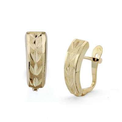 [P9K0330] 9K PENDIENTES LAPIDADOS 14X5 MM