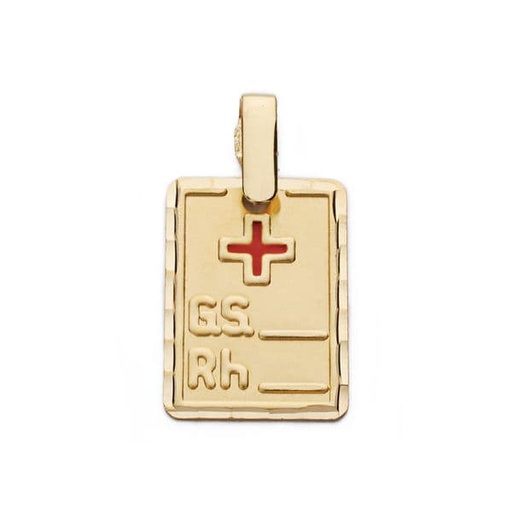 [P9K070693] 9K PLACA ORO AMARILLO RH. 16X11 MM