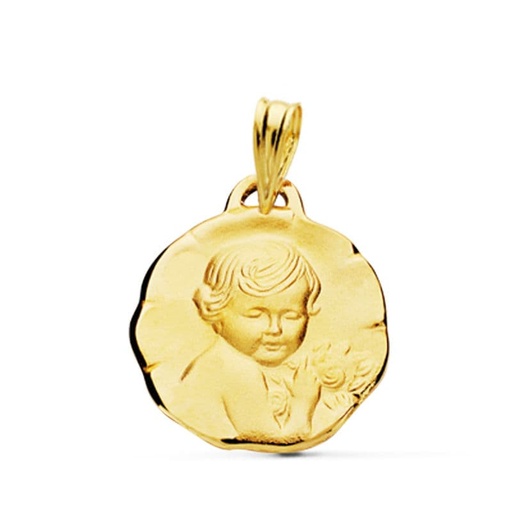 [P9K070821] 9K MEDALLA ANGEL QUERUBIN 17 MM