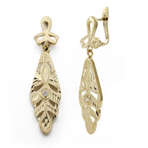 [P9K10158] 9K PENDIENTES CIGARRON 37X9 MM