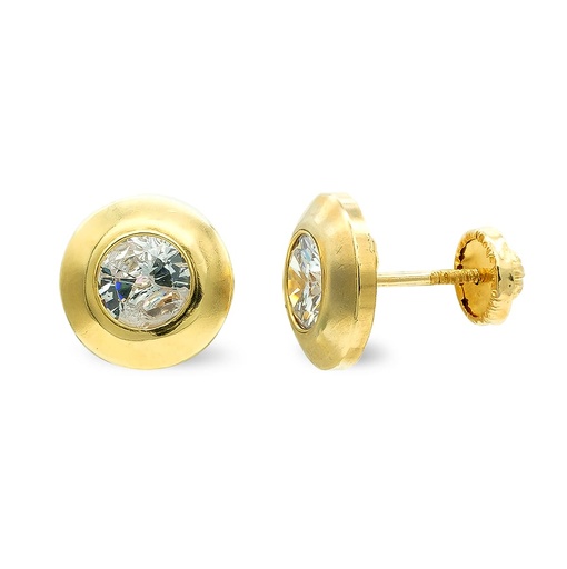 [P9K10915-T] 9K PENDIENTES 9 MM CIRCONITA 5 MM ROSCA