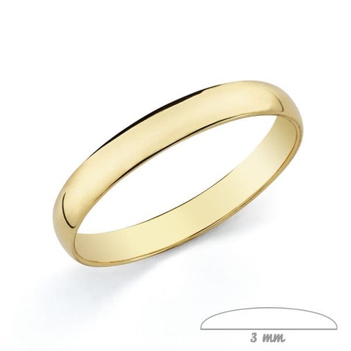 [P9K110000] 9K ALIANZA ORO AMARILLO LISA 3 MM