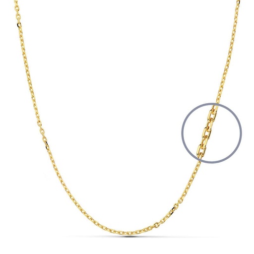 [P9K115050] 9K CADENA FORZADA ORO AMARILLO 9 KILATES 50CM
