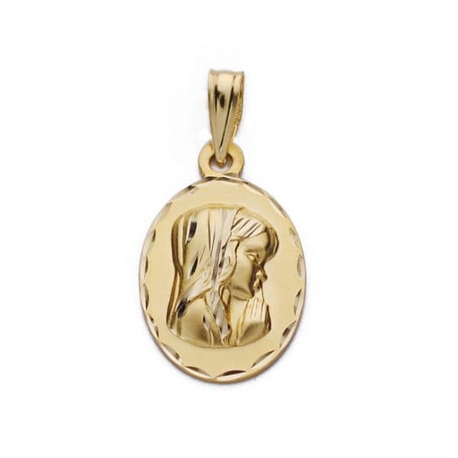 [P9K120642] 9K MEDALLA VIRGEN NIÑA19X12 MM