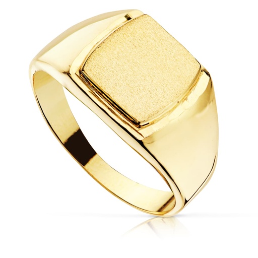 [P9K130186] 9K SELLO ORO AMARILLO MACIZO LISO TONEL 11X11 MM