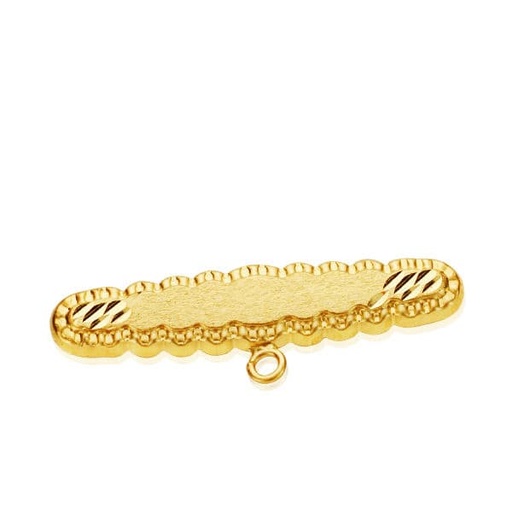 [P9K13559] 9K ALFILER ORO AMARILLO TALLADO 30X6.5 MM