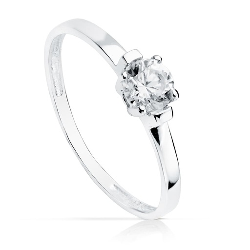 [P9K14755-OB] 9K SOLITARIO ORO BLANCO CIRCONITA 4 MM
