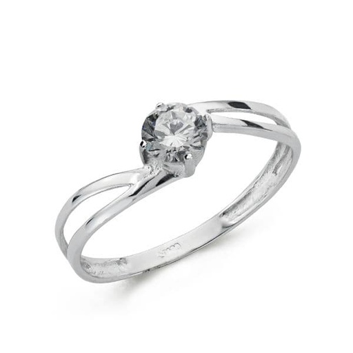 [P9K14847] 9K SOLITARIO ORO BLANCO CIRCONITA 4.5 MM