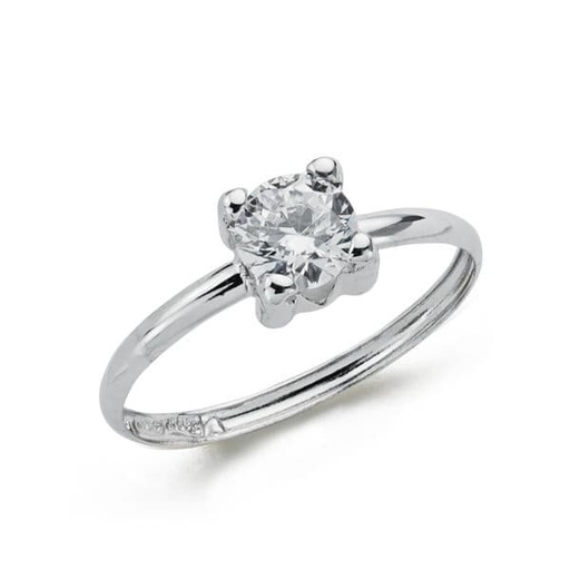 [P9K14998] 9K SOLITARIO ORO BLANCO CIRCONITA 5 MM