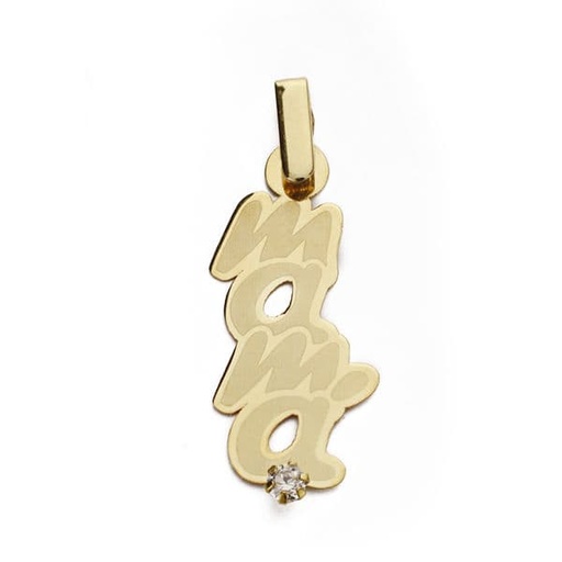 [P9K16018] 9K COLGANTE MADRE SILUETA 1C GARRA LASER