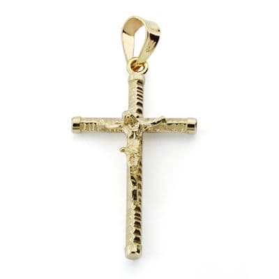 [P9K16355] 9K CRUZ ORO AMARILLO CRISTO 23X13 MM
