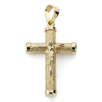 [P9K16358] 9K CRUZ ORO AMARILLO CRISTO 21X14X3 MM