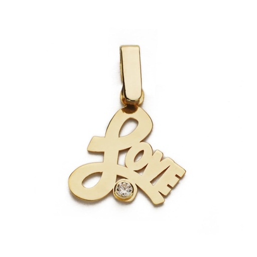 [P9K16397] 9K COLGANTE LOVE. 18X16 MM
