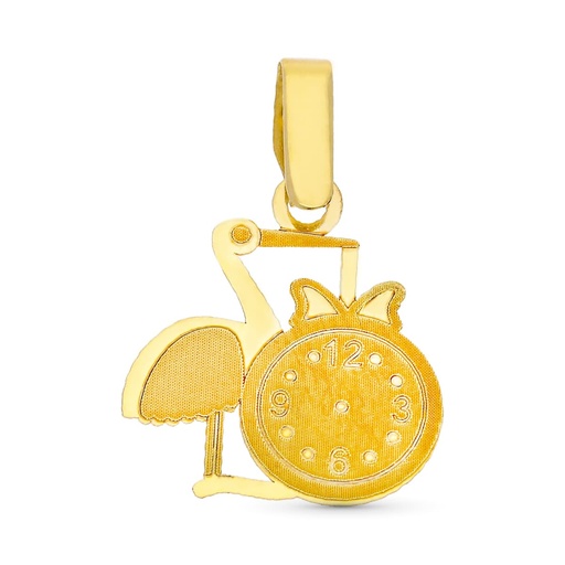 [P9K16404] 9K COLGANTE ORO AMARILLO CIGUEÑA 16X14 MM