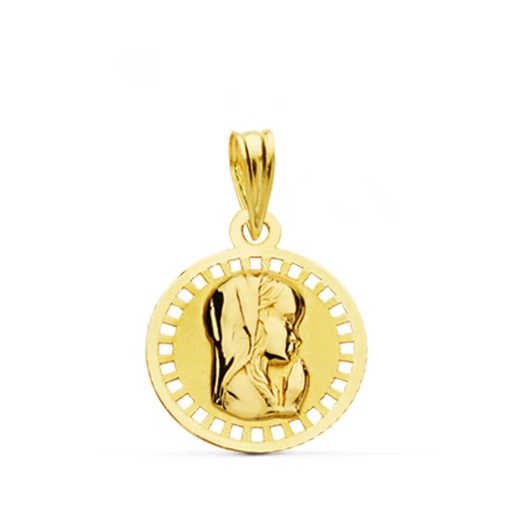 [P9K16413] 9K VIRGEN NIÑA CERCO CALADO 16X14 MM