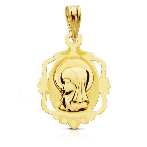 [P9K16416] 9K MEDALLA VIRGEN NIÑA 20X14 MM