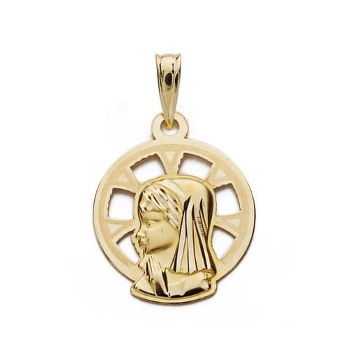 [P9K16459] 9K MEDALLA VIRGEN NIÑA .18X14 MM