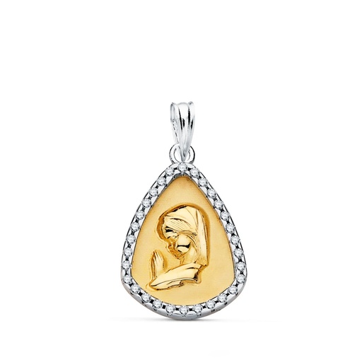 [P9K16462] 9K MEDALLA VIRGEN NIÑA 21X14 MM