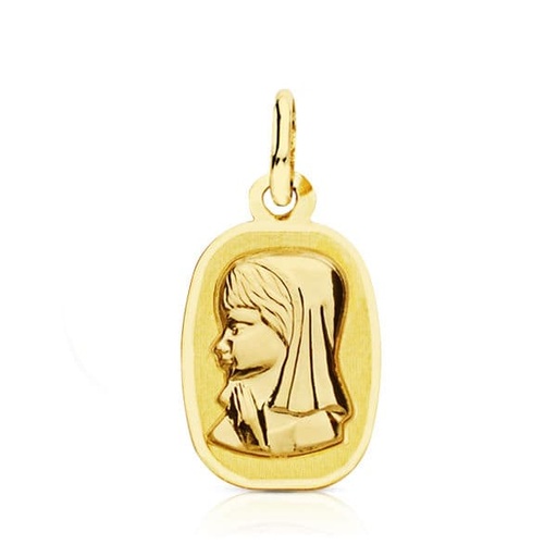 [P9K16481] 9K MEDALLA VIRGEN NIÑA LIGERA 17X10 MM