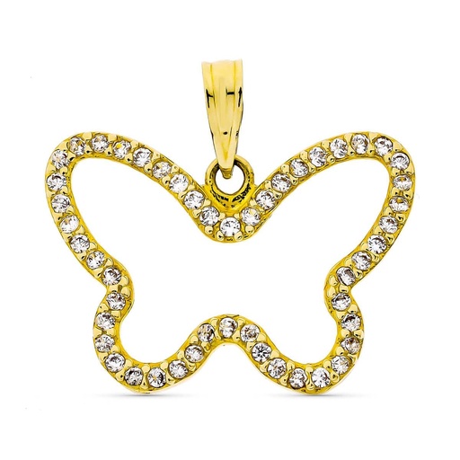 [P9K16492] 9K COLGANTE ORO AMARILLO MARIPOSA 22X16 MM