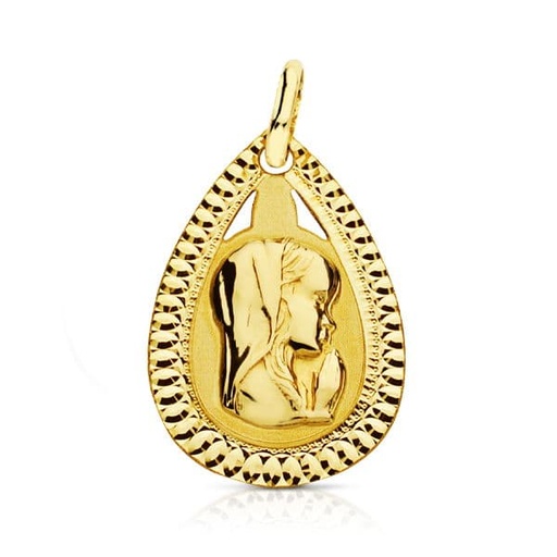 [P9K16495] 9K MEDALLA VIRGEN NIÑA LIGERA 20X13 MM