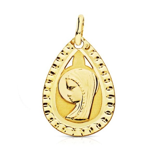 [P9K16496] 9K MEDALLA VIRGEN NIÑA LIGERA 20X13 MM