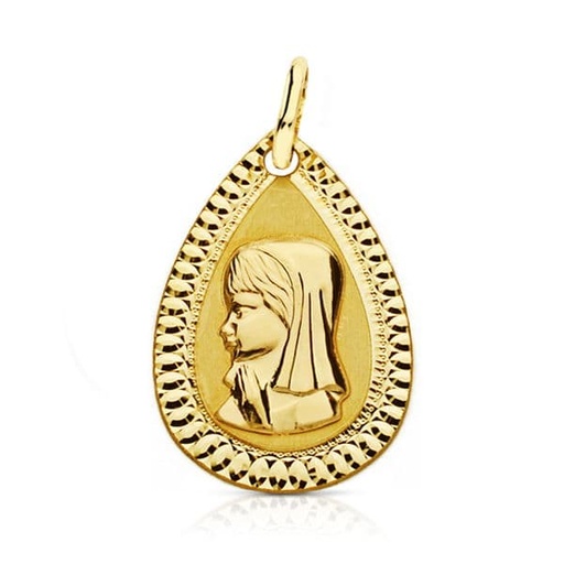 [P9K16497] 9K MEDALLA VIRGEN NIÑA LIGERA 20X13 MM