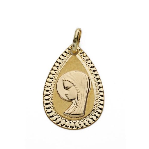 [P9K16498] 9K MEDALLA VIRGEN NIÑA 20X13 MM