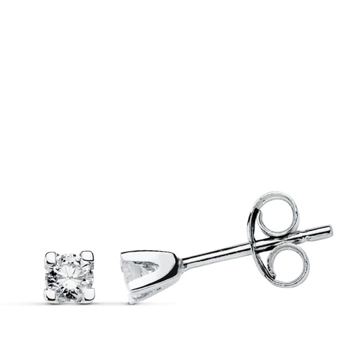 [P9K1650-1] 9K PENDIENTES DIAMANTES 4 GARRA 0.12 CTS SI-H