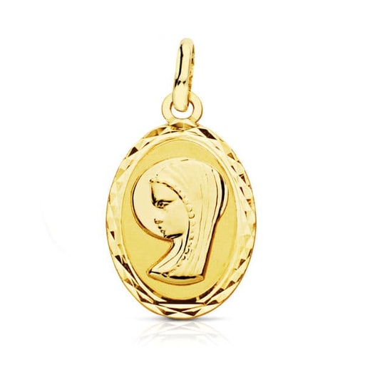 [P9K16500] 9K MEDALLA VIRGEN NIÑA OVAL 20X12 MM