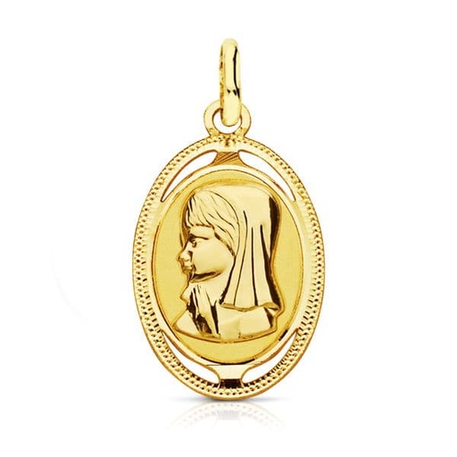 [P9K16502] 9K MEDALLA VIRGEN NIÑA LIGERA 20X12 MM