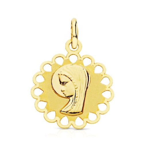 [P9K16512] 9K MEDALLA VIRGEN NIÑA CERCO. 15 MM