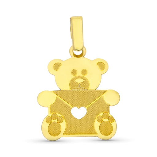 [P9K16551] 9K COLGANTE ORO AMARILLO ENAMORADOS 20X16 MM
