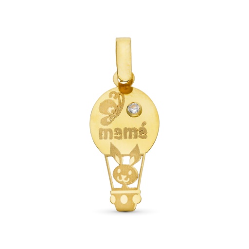 [P9K16570] 9K COLGANTE ORO AMARILLO MAMA GLOBO 20X10 MM