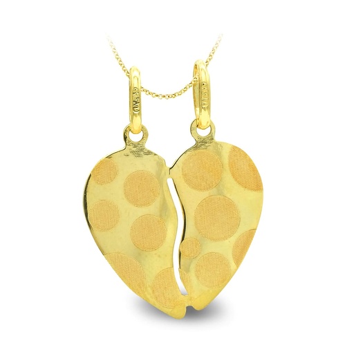 [P9K16584] 9K CORAZON PARTIDO LUNARES 17X15 MM