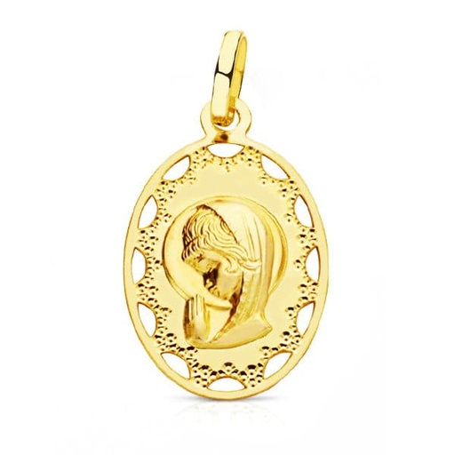 [P9K16657] 9K VIRGEN CERCO CALADO 23X14 MM
