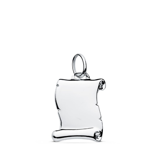 [P9K16986] 9K PERGAMINO ORO BLANCO LISO ORO BLANCO 14X12 MM