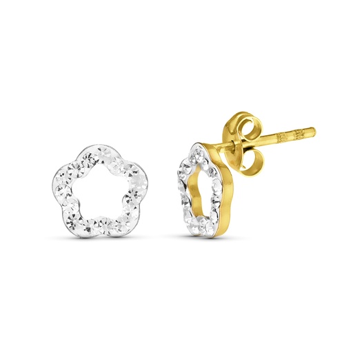 [P9K18142] 9K PENDIENTES ORO AMARILLO CIRCONITAS 7X7 MM