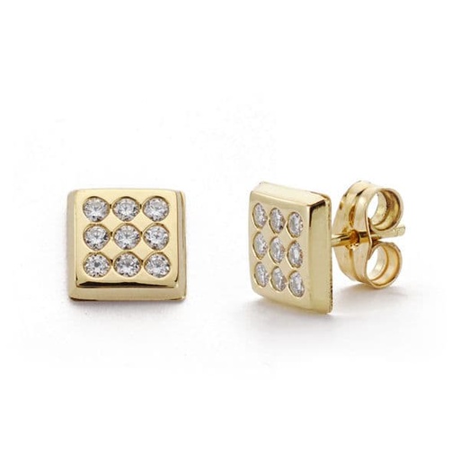 [P9K18353] 9K PENDIENTES CUADRADOS 7X7 MM