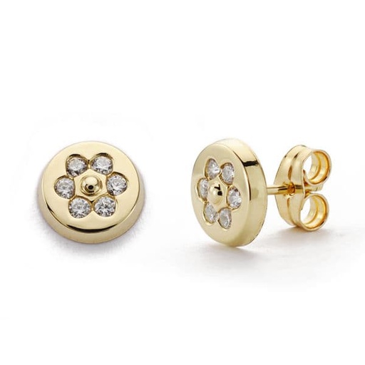 [P9K18354] 9K PENDIENTES REDONDOS 8 MM